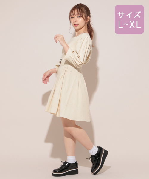 apres jour（アプレジュール）の「【大きいサイズ】リネンミックスクロスタックワンピース【ZOZOTOWN限定アイテム】（ワンピース・レディース・ベージュ/アイボリー/モカ・X-LARGE）」の20枚目の写真