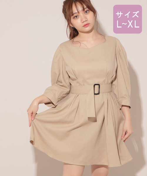 apres jour（アプレジュール）の「【大きいサイズ】リネンミックスクロスタックワンピース【ZOZOTOWN限定アイテム】（ワンピース・レディース・ベージュ/アイボリー/モカ・X-LARGE）」の11枚目の写真
