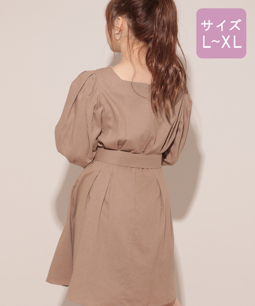 apres jour（アプレジュール）の「【大きいサイズ】リネンミックスクロスタックワンピース【ZOZOTOWN限定アイテム】（ワンピース・レディース・ベージュ/アイボリー/モカ・X-LARGE）」の12枚目の写真