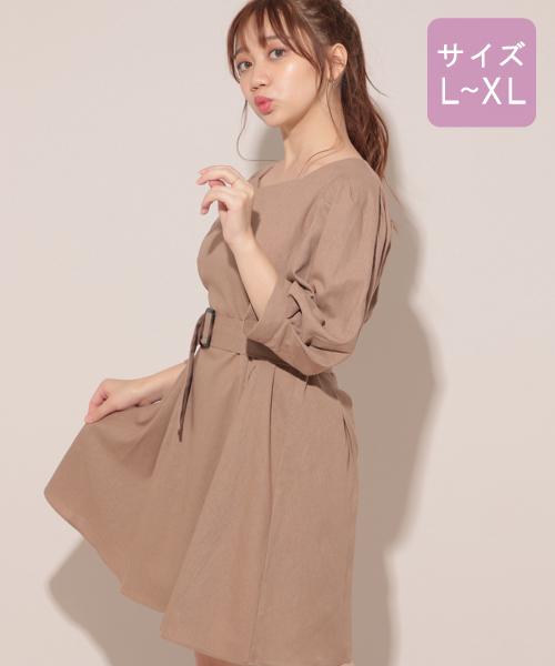 apres jour（アプレジュール）の「【大きいサイズ】リネンミックスクロスタックワンピース【ZOZOTOWN限定アイテム】（ワンピース・レディース・ベージュ/アイボリー/モカ・X-LARGE）」の17枚目の写真