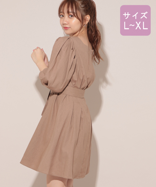 apres jour（アプレジュール）の「【大きいサイズ】リネンミックスクロスタックワンピース【ZOZOTOWN限定アイテム】（ワンピース・レディース・ベージュ/アイボリー/モカ・X-LARGE）」の22枚目の写真