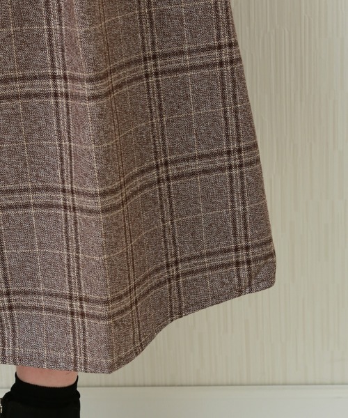 n'ee-ne（ネーネ）の「グレンチェックナロースカート ベルト付き（スカート・レディース・ブラウン/ブラック・FREE）」の19枚目の写真