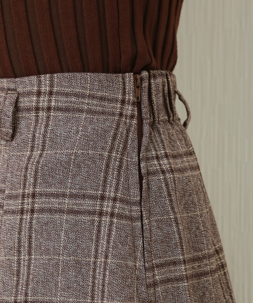 n'ee-ne（ネーネ）の「グレンチェックナロースカート ベルト付き（スカート・レディース・ブラウン/ブラック・FREE）」の21枚目の写真