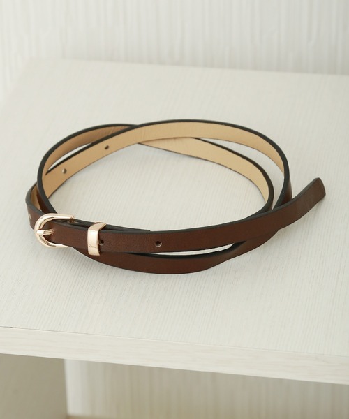 n'ee-ne（ネーネ）の「グレンチェックナロースカート ベルト付き（スカート・レディース・ブラウン/ブラック・FREE）」の18枚目の写真