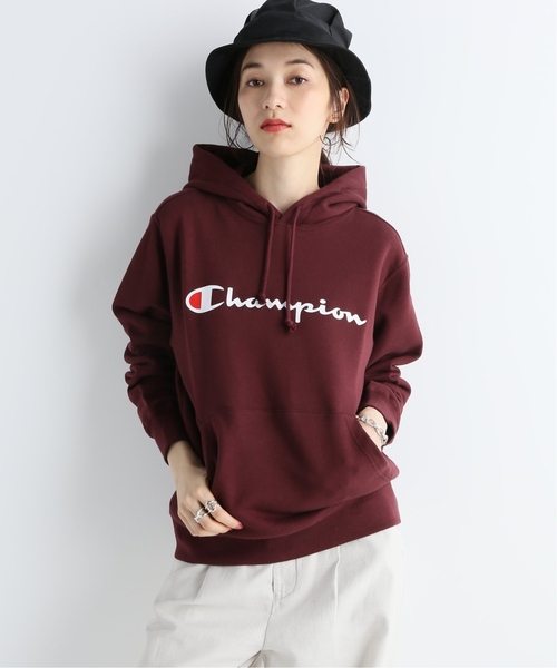 Champion(チャンピオン)の「【Champion / チャンピオン】pullover hooded sweat(パーカー・レディース・ホワイト/チャコールグレー/ブラック/レッド/イエロー・FREE)」の12枚目の写真