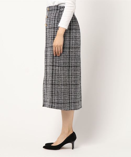 rps（アールピーエス）の「ツイードナロースカート（スカート・レディース・ベージュ/オフホワイト・M）」の13枚目の写真