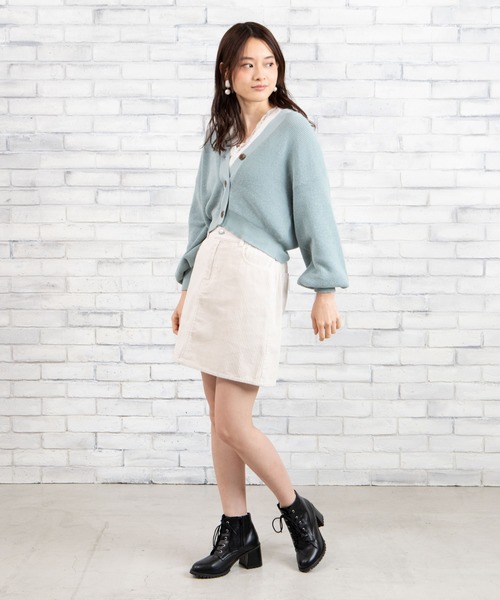 WEGO(ウィゴー)の「WEGO/ワッフルショートカーディガン(カーディガン/ボレロ・レディース・サックスブルー/アイボリー/ナチュラル/ライトピンク・FREE)」の15枚目の写真