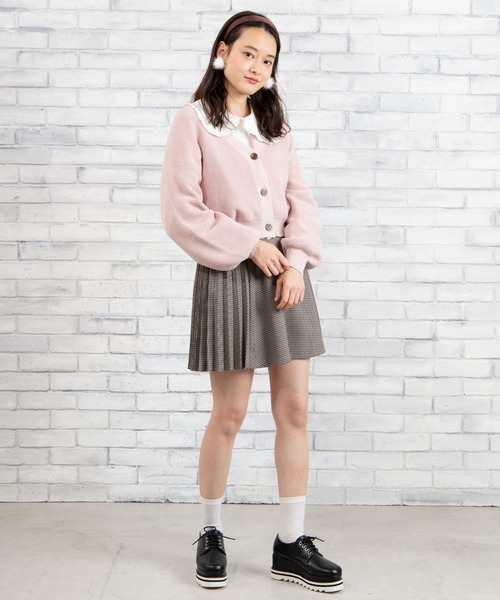 WEGO(ウィゴー)の「WEGO/ワッフルショートカーディガン(カーディガン/ボレロ・レディース・サックスブルー/アイボリー/ナチュラル/ライトピンク・FREE)」の5枚目の写真