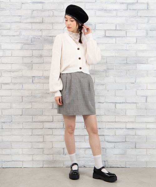 WEGO(ウィゴー)の「WEGO/ワッフルショートカーディガン(カーディガン/ボレロ・レディース・サックスブルー/アイボリー/ナチュラル/ライトピンク・FREE)」の14枚目の写真