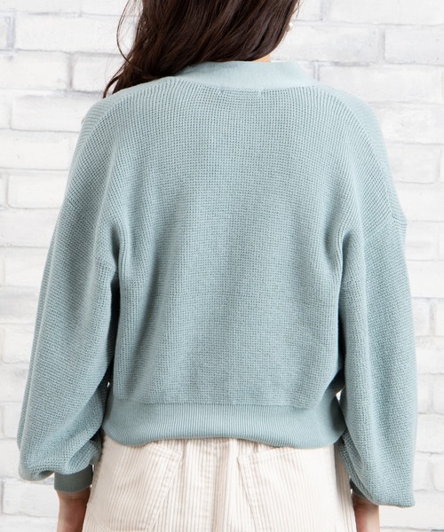 WEGO(ウィゴー)の「WEGO/ワッフルショートカーディガン(カーディガン/ボレロ・レディース・サックスブルー/アイボリー/ナチュラル/ライトピンク・FREE)」の12枚目の写真