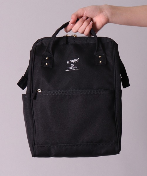 anello（アネロ）の「(LF)【anello】がばっと開く 口金 バックパック(スモールサイズ)（バックパック/リュック・レディース・ライトグレー/ブラック/ベージュ/ネイビー/グレー/ピンク/マスタード/トリコロール・FREE）」の14枚目の写真