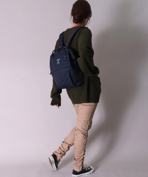 anello（アネロ）の「(LF)【anello】がばっと開く 口金 バックパック(スモールサイズ)（バックパック/リュック・レディース・ライトグレー/ブラック/ベージュ/ネイビー/グレー/ピンク/マスタード/トリコロール・FREE）」の11枚目の写真