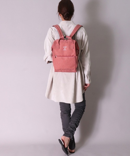 anello（アネロ）の「(LF)【anello】がばっと開く 口金 バックパック(スモールサイズ)（バックパック/リュック・レディース・ライトグレー/ブラック/ベージュ/ネイビー/グレー/ピンク/マスタード/トリコロール・FREE）」の13枚目の写真