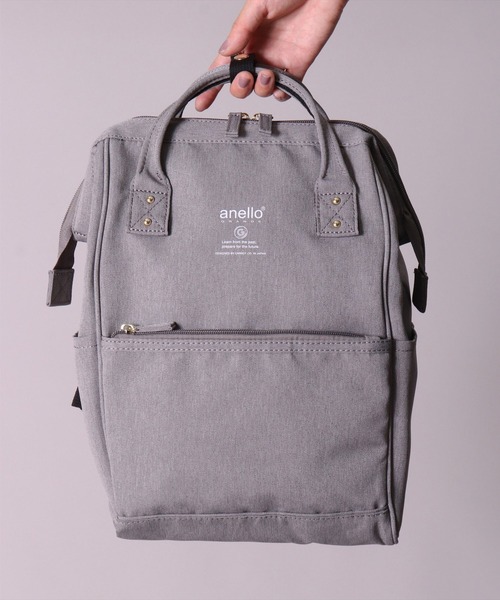 anello（アネロ）の「(LF)【anello】がばっと開く 口金 バックパック(スモールサイズ)（バックパック/リュック・レディース・ライトグレー/ブラック/ベージュ/ネイビー/グレー/ピンク/マスタード/トリコロール・FREE）」の16枚目の写真