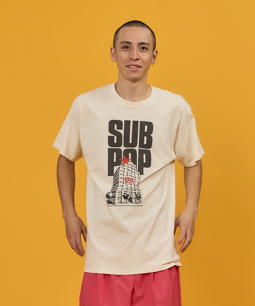 SUB POP（サブポップ）の「S/S PRINT TEE"INDIE SELL OUT" /ショートスリーブ プリント T ”インディー セルアウト”（Tシャツ/カットソー・メンズ・ブラック/ナチュラル・SMALL/MEDIUM/LARGE/X-LARGE）」の2枚目の写真