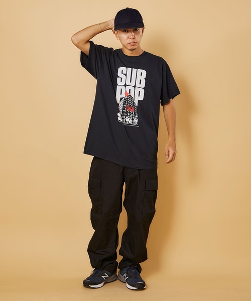 SUB POP（サブポップ）の「S/S PRINT TEE"INDIE SELL OUT" /ショートスリーブ プリント T ”インディー セルアウト”（Tシャツ/カットソー・メンズ・ブラック/ナチュラル・SMALL/MEDIUM/LARGE/X-LARGE）」の9枚目の写真