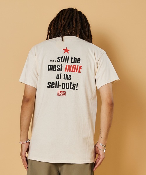 SUB POP（サブポップ）の「S/S PRINT TEE"INDIE SELL OUT" /ショートスリーブ プリント T ”インディー セルアウト”（Tシャツ/カットソー・メンズ・ブラック/ナチュラル・SMALL/MEDIUM/LARGE/X-LARGE）」の14枚目の写真