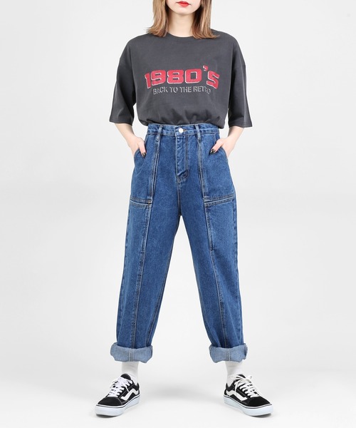 DING（ディング）の「DING/フロント切り替えデニムパンツ（デニムパンツ・レディース・ライトブルー/インディゴブルー・M/S）」の5枚目の写真