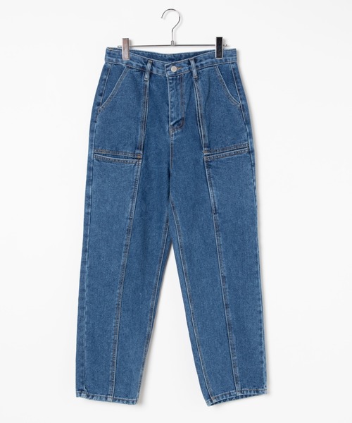 DING（ディング）の「DING/フロント切り替えデニムパンツ（デニムパンツ・レディース・ライトブルー/インディゴブルー・M/S）」の9枚目の写真