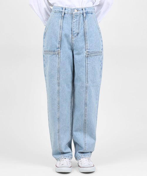 DING（ディング）の「DING/フロント切り替えデニムパンツ（デニムパンツ・レディース・ライトブルー/インディゴブルー・M/S）」の6枚目の写真