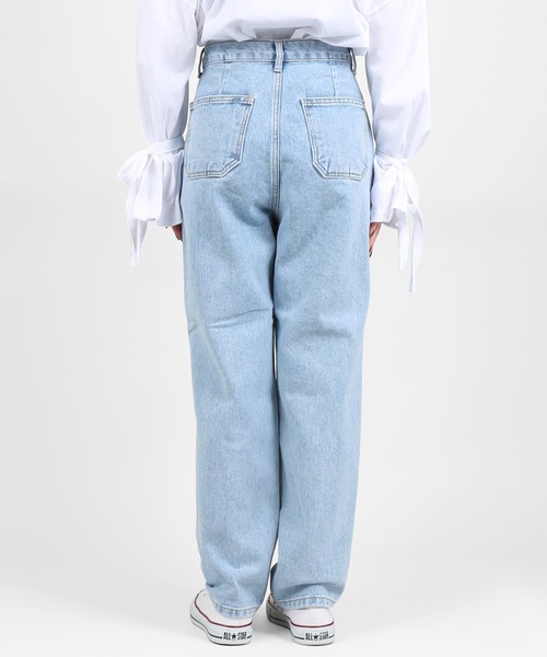 DING（ディング）の「DING/フロント切り替えデニムパンツ（デニムパンツ・レディース・ライトブルー/インディゴブルー・M/S）」の8枚目の写真