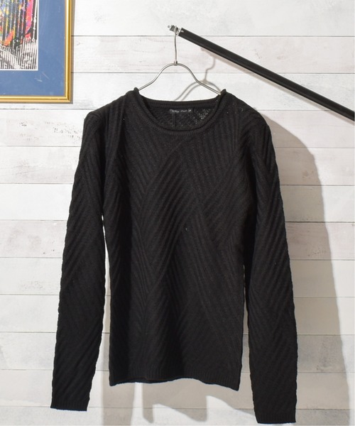 Bling Leads ダイヤ柄ニット