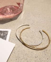 【aussi/オッスィー】Hand made brass slender beat バングル(ニッケルフリー)