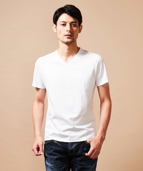 MICHEL KLEIN HOMME (ミッシェルクランオム)の「カットソー(パールキュート)(Tシャツ/カットソー・メンズ・ホワイト・52/51/46/44/48)」の4枚目の写真