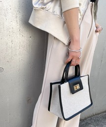 WEB限定 loti  キャンバスコンビミニスクエアバッグ