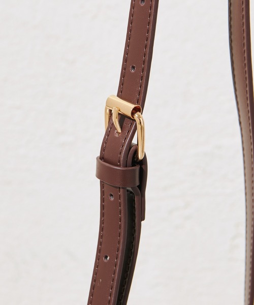 mystic(ミスティック)の「WEB限定 loti キャンバスコンビミニスクエアバッグ(ショルダーバッグ・レディース・ブラック/ブラウン・FREE)」の6枚目の写真