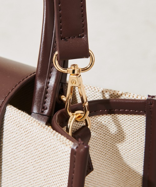 mystic(ミスティック)の「WEB限定 loti キャンバスコンビミニスクエアバッグ(ショルダーバッグ・レディース・ブラック/ブラウン・FREE)」の11枚目の写真