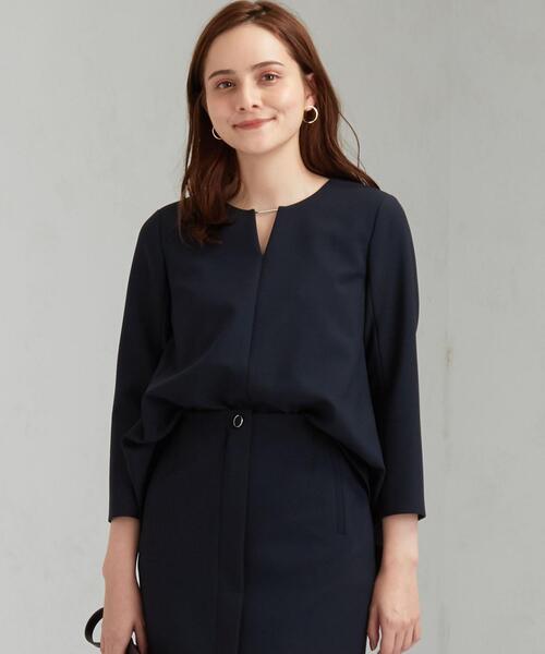 Green Label Relaxingセットアップ ダブル ネイビー手洗可 L green label relaxing（グリーンレーベルリラクシング）の
