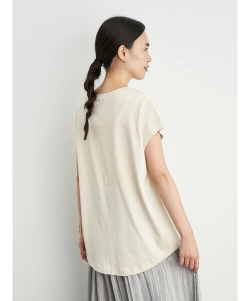 AMERICAN HOLIC（アメリカンホリック）の「フレンチスリーブクルーネックカットプルオーバー1　＊（Tシャツ/カットソー・レディース・ブラック/ベージュ/ピンク/グリーン/アイボリー・M/L）」の17枚目の写真