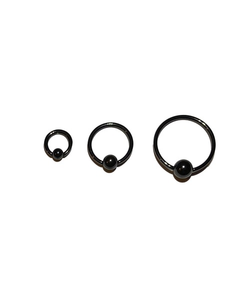 MORPH(モルフ)の「MORPH モルフ CBR ボディーピアス 16ゲージ 6mm~14mm(ピアス(片耳用)・メンズ・ブラック・6/8/10/12/14)」の2枚目の写真