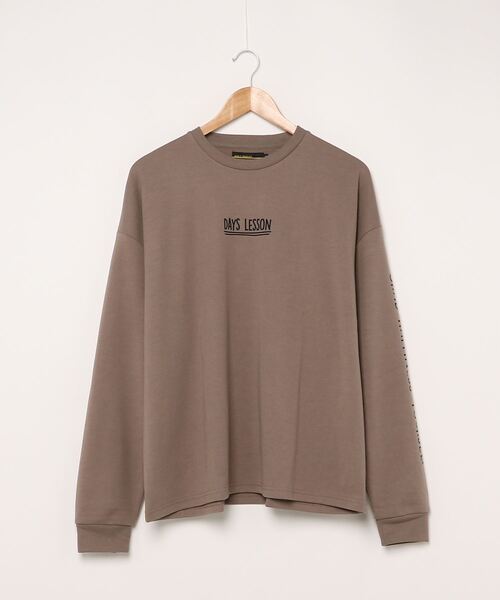 JEANS MATE(ジーンズメイト)の「プリントポンチTトレーナー 肉厚ロンT 袖プリント バックプリント インナーとしても1枚でも着用できるロングシーズン着用可能アイテム(Tシャツ/カットソー・メンズ・パープル/ホワイト系その他/ベージュ/ホワイト・MEDIUM/LARGE)」の7枚目の写真