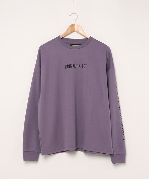 JEANS MATE(ジーンズメイト)の「プリントポンチTトレーナー 肉厚ロンT 袖プリント バックプリント インナーとしても1枚でも着用できるロングシーズン着用可能アイテム(Tシャツ/カットソー・メンズ・パープル/ホワイト系その他/ベージュ/ホワイト・MEDIUM/LARGE)」の8枚目の写真
