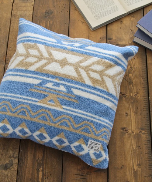 BAYFLOW(ベイフロー)の「BFネイティブサガラクッションカバー(クッション/クッションカバー・レディース・ブルー/ベージュ・0)」の2枚目の写真