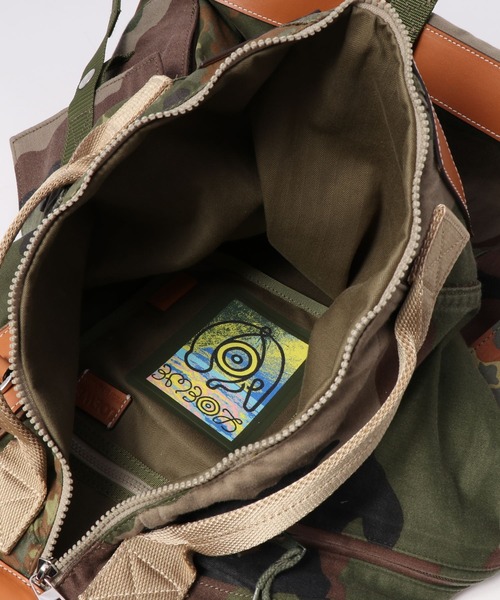 LOEWE ロエベ　リュック　ボタニカル柄　総柄　ナイロン　レザー ロエベ LOEWE コンバーチブルスリング ネイビー レザー メンズ