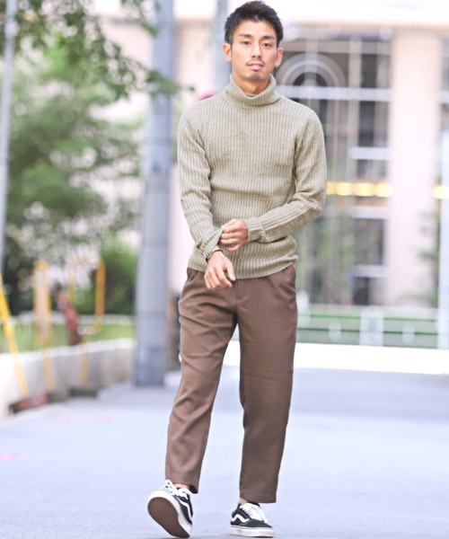 LUXSTYLE（ラグスタイル）の「タートルネックニット（ニット/セーター・メンズ・ブラック/ホワイト/ベージュ/グレー/ワイン/ブラックミックス・L/M/XL）」の10枚目の写真