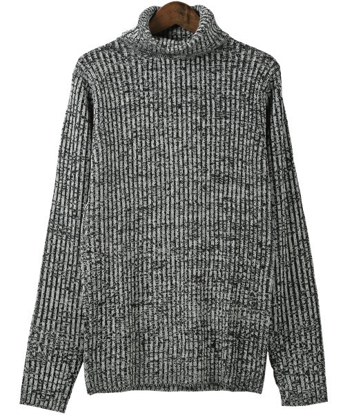 LUXSTYLE（ラグスタイル）の「タートルネックニット（ニット/セーター・メンズ・ブラック/ホワイト/ベージュ/グレー/ワイン/ブラックミックス・L/M/XL）」の17枚目の写真