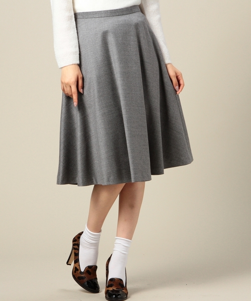 BEAUTY&YOUTH UNITED ARROWS（ビューティーアンドユースユナイテッドアローズ）の「BYSF サキソニーフレアスカート◆（スカート・レディース・ブラック/ライトグレー/ワインレッド/その他1・SMALL/MEDIUM）」の3枚目の写真