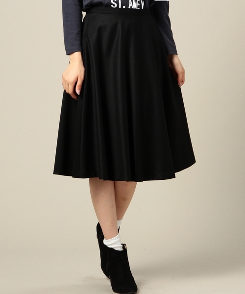 BEAUTY&YOUTH UNITED ARROWS（ビューティーアンドユースユナイテッドアローズ）の「BYSF サキソニーフレアスカート◆（スカート・レディース・ブラック/ライトグレー/ワインレッド/その他1・SMALL/MEDIUM）」の2枚目の写真