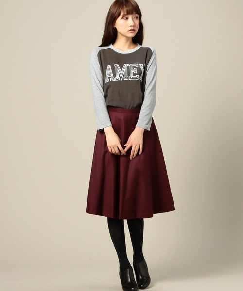 BEAUTY&YOUTH UNITED ARROWS（ビューティーアンドユースユナイテッドアローズ）の「BYSF サキソニーフレアスカート◆（スカート・レディース・ブラック/ライトグレー/ワインレッド/その他1・SMALL/MEDIUM）」の8枚目の写真