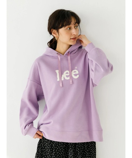 Lee（リー）の「Lee×earth  フーディスウェットパーカー　＊（パーカー・レディース・ベージュ/グリーン/ラベンダー・FREE）」の6枚目の写真