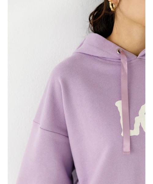Lee（リー）の「Lee×earth  フーディスウェットパーカー　＊（パーカー・レディース・ベージュ/グリーン/ラベンダー・FREE）」の13枚目の写真