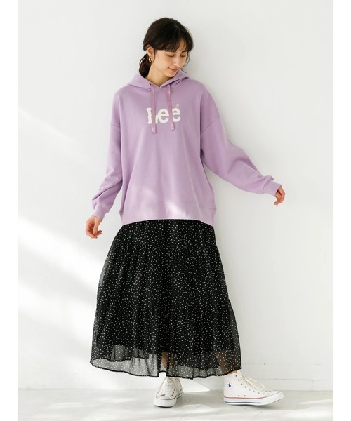 Lee（リー）の「Lee×earth  フーディスウェットパーカー　＊（パーカー・レディース・ベージュ/グリーン/ラベンダー・FREE）」の12枚目の写真