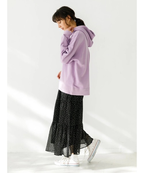 Lee（リー）の「Lee×earth  フーディスウェットパーカー　＊（パーカー・レディース・ベージュ/グリーン/ラベンダー・FREE）」の7枚目の写真