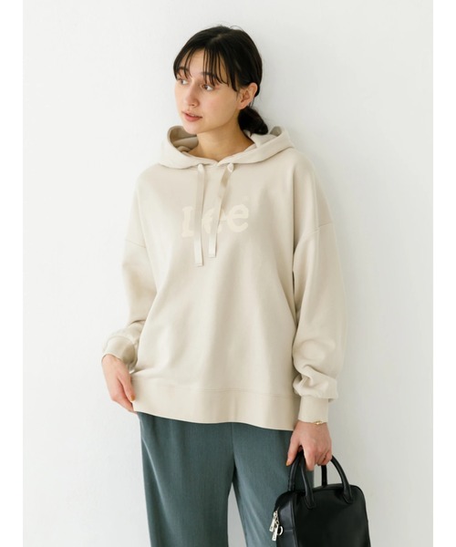 Lee（リー）の「Lee×earth  フーディスウェットパーカー　＊（パーカー・レディース・ベージュ/グリーン/ラベンダー・FREE）」の8枚目の写真