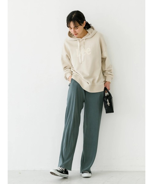 Lee（リー）の「Lee×earth  フーディスウェットパーカー　＊（パーカー・レディース・ベージュ/グリーン/ラベンダー・FREE）」の11枚目の写真