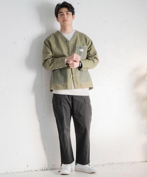 SMITH'S(スミス)の「SMITH’S(スミス)別注ヘリンボーンカバーオールジャケット#(カバーオール・メンズ・オリーブ/オフホワイト・SMALL/LARGE/MEDIUM/X-LARGE)」の21枚目の写真